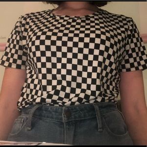 checkered tshirt